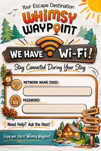 Whimsy WIFI Sheet sign