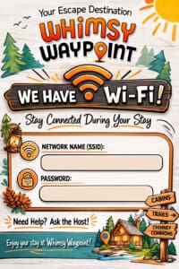 Whimsy WIFI Sheet sign